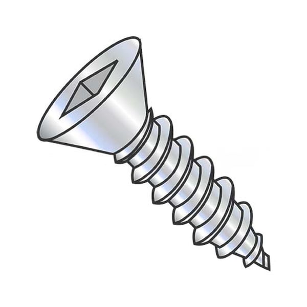 Usa Industrials Self-Drilling Screw, #8-15 x 3 in, Zinc Plated Steel Flat Head Square Drive BULK-SCRW-16720 - main